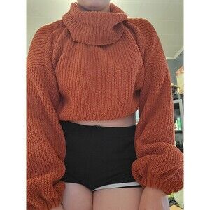 Cropped sweater orange